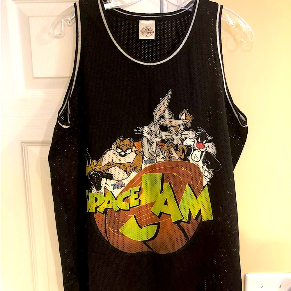 Vintage 90s Space Jam Mesh Jersey Tank Top